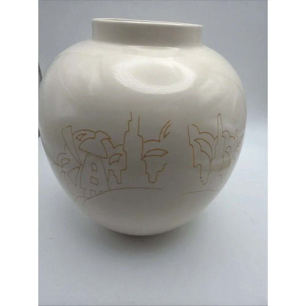 Wedgwood Clarice Cliff Bizarre Windmill Vase Rubin Collection England 8.5